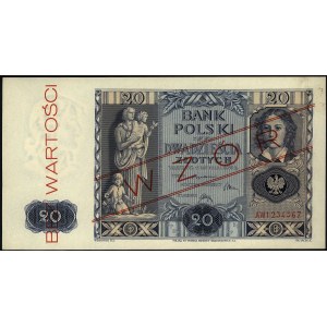 20 złotych 11.11.1936, seria AW 1234567, WZÓR, Miłczak ...