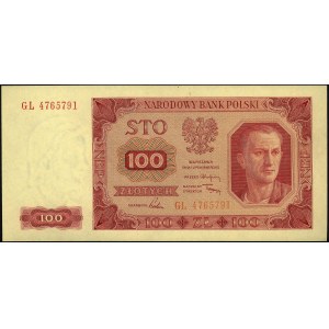 100 złotych 1.07.1948, seria GL, \100\ bez ramki