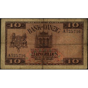 10 guldenów 10.02.1924, seria A, Miłczak G42a, rzadkie