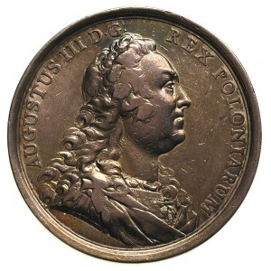 medal sygnowany Wermuth, wybity w 1750 r., z okazji świ...