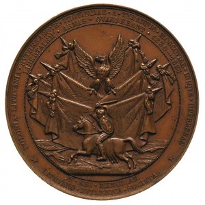 medal patriotyczny autorstwa Barre’a 1832 r., Aw: Nagi ...