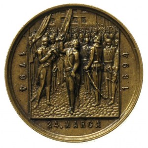 medal na 100-lecie bitwy pod Racławicami, 1894, Aw: Prz...