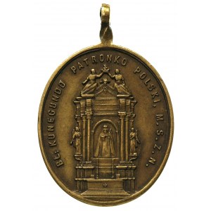 medalik owalny z uszkiem niesygnowany - pamiątka ze Sta...