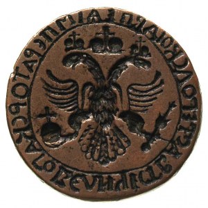 pieczęć wygrawerowana na XVIII wiecznej monecie: Dwugło...