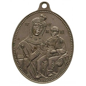 Aleksander III 1881-1894, owalny medalik religijny z 18...