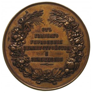 Mikołaj II 1894-1917, medal nagrodowy, Aw: Popiersia Al...