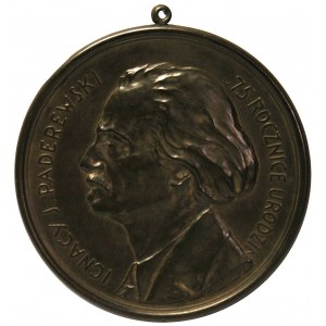 Ignacy Jan Paderewski - medalion z uszkiem autorstwa Le...