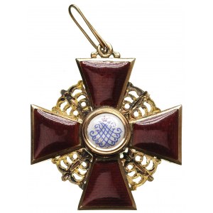 Order Świętej Anny, krzyż III klasy, na stronie odwrotn...