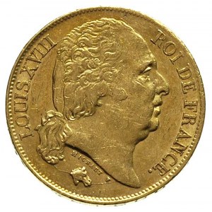 20 franków 1817 A, Paryż, Gadoury 1028, Fr. 538, złoto ...