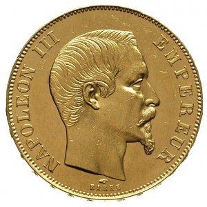 50 franków 1857 A, Paryż, Gadoury 1111, Fr. 571, złoto ...