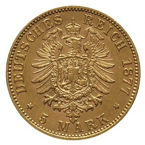 Ludwik II 1864-1886, 5 marek 1877 / D, Monachium, Fr. 3...
