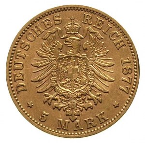 Wilhelm I 1861-1888, 5 marek 1877 / C, Frankfurt, Fr. 3...