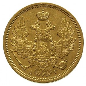 5 rubli 1852, Petersburg, Fr. 155, Bitkin 35, złoto 6.5...