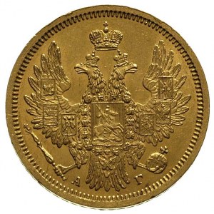 5 rubli 1853, Petersburg, Fr. 155, Bitkin 36, złoto 6.5...