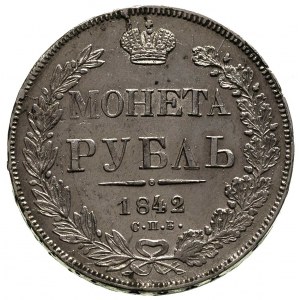 rubel 1842, Petersburg, Bitkin 196, ładne