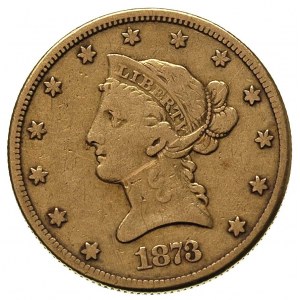 10 dolarów 1873 / CC, Carson City, Fr. 161, złoto 16.59...