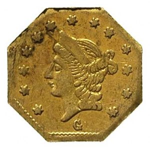 1/2 dolara 1864 / G, Kalifornia, Aw: Duża głowa Liberty...