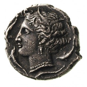 ZEUGITANIA, Kartagina, tetradrachma, Aw: Głowa kobiety ...