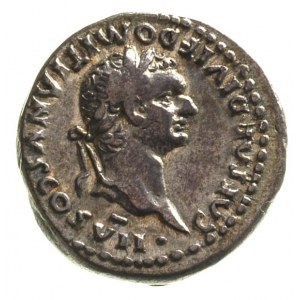 Domicjan 81-96, denar, Aw: Popiersie cesarza w prawo, R...