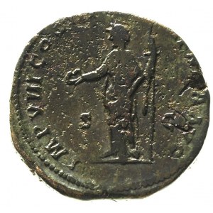Marek Aureliusz 161-180, sestercja, Aw: Popiersie cesar...