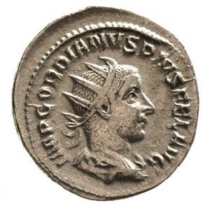 Gordian III 238-244, antoninian, Aw: Popiersie cesarza ...