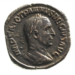 Trajan Decjusz 249-251, sestercja, Aw: Popiersie cesarz...