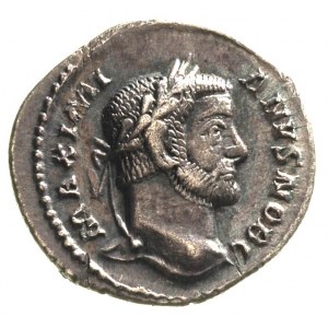 Galeriusz 293-311, silikwa, Aw: Popiersie cesarza w pra...