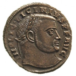 Licyniusz 308-324, AE-20, Aw: Popiersie cesarza w prawo...