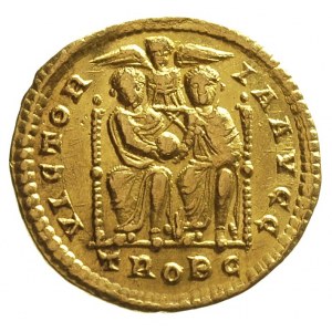 Walens 364-378, solidus 367-375, Trewir, Aw: Popiersie ...