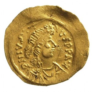 Justyn II 565-578, tremisis, Konstantynopol, Aw: Popier...