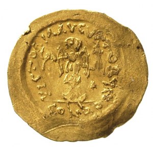 Justyn II 565-578, tremisis, Konstantynopol, Aw: Popier...