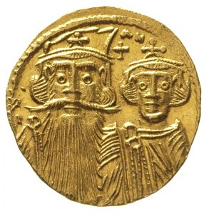 Konstans II 654-668, solidus, Konstantynopol, Aw: Popie...