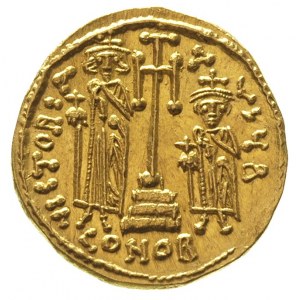 Konstans II 654-668, solidus, Konstantynopol, Aw: Popie...