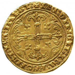 Karol VII 1422-1461, royal d’or (1429-1431), Aw: Stojąc...