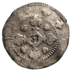 Henryk III 1273-1309, kwartnik, Żagań, Aw: Głowa niedźw...