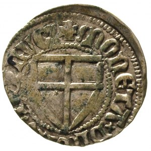 Konrad III von Jungingen 1393-1401, szeląg, Aw: Tarcza ...