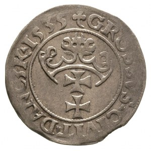 grosz 1535, Gdańsk, drobna wada krążka