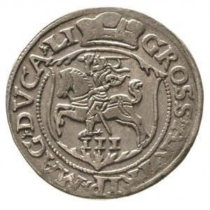 trojak 1563, Wilno, duży monogram królewski, odmiana na...
