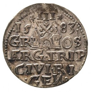 trojak 1583, Ryga, Gerbaszewski 16, nieregularna patyna