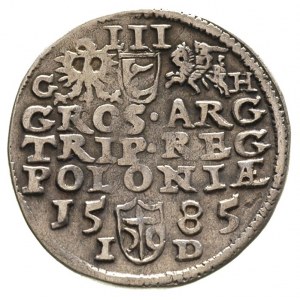 trojak 1585, Olkusz, odmiana z literami G - H po bokach...