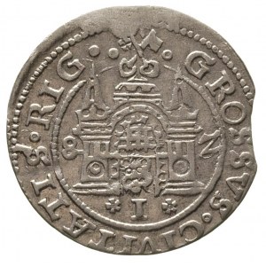 grosz 1582, Ryga, Gerbaszewski 1, moneta wybita pęknięt...