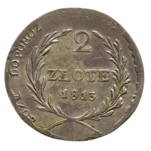 2 złote 1813, Zamość, Plage 125, ładne, patyna