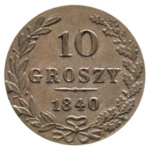 10 groszy 1840, Warszawa, Plage 106. Bitkin 1182, piękn...