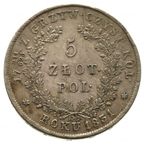 5 złotych 1831, Warszawa, Plage 272, minimalnie justowa...