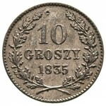 zestaw monet 1 złoty, 10 i 5 groszy, Wiedeń, Plage 294,...