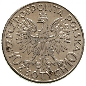 10 złotych 1932, Anglia, Głowa Kobiety, Parchimowicz 12...