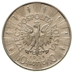 10 złotych 1938, Warszawa, Józef Piłsudski, Parchimowic...