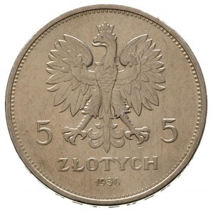 5 złotych 1930, Warszawa, Nike, Parchimowicz 114 c, min...