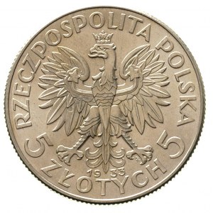 5 złotych 1933, Warszawa, Głowa Kobiety, Parchimowicz 1...