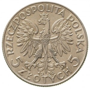 5 złotych 1934, Warszawa, Głowa Kobiety, Parchimowicz 1...